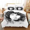 3D The Doors Jim Morrison Ložní souprava Jednolůžko Dvojlůžko Plná Velikost Queen King Ložní souprava Aldult Chlapecká ložnice Sady povlečení