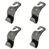 3 Pieces Diamond Pendant Car Hooks - Creative Backrest Hidden Hooks, Easy Install for Car Interior Decor