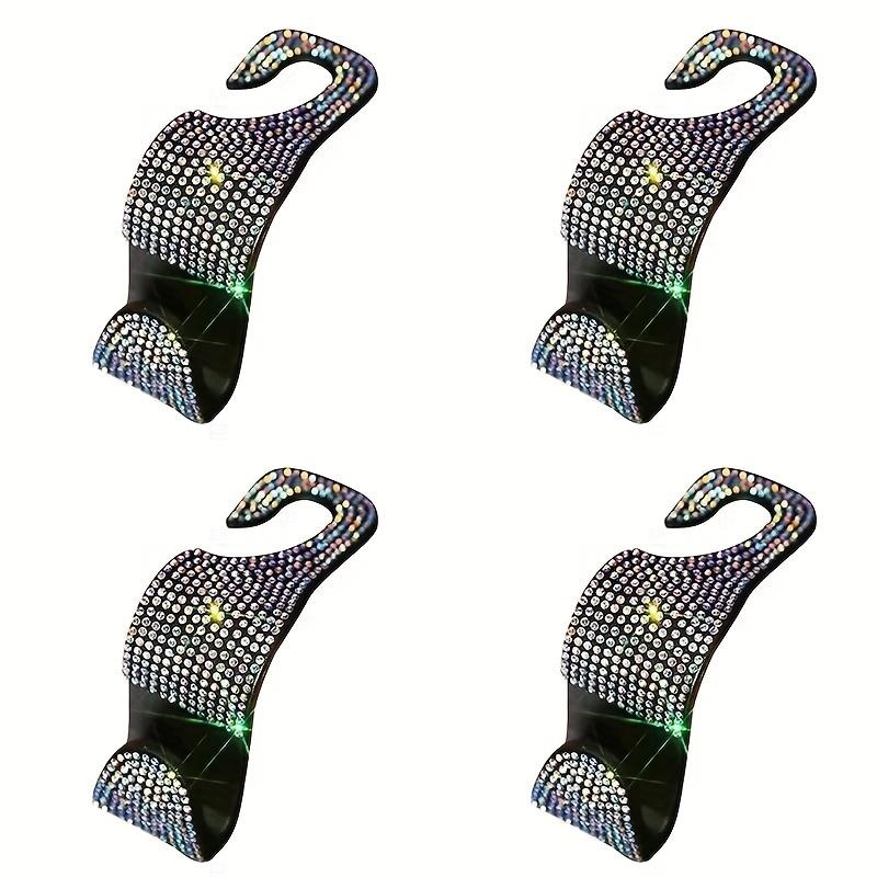 3 Pieces Diamond Pendant Car Hooks - Creative Backrest Hidden Hooks, Easy Install for Car Interior Decor