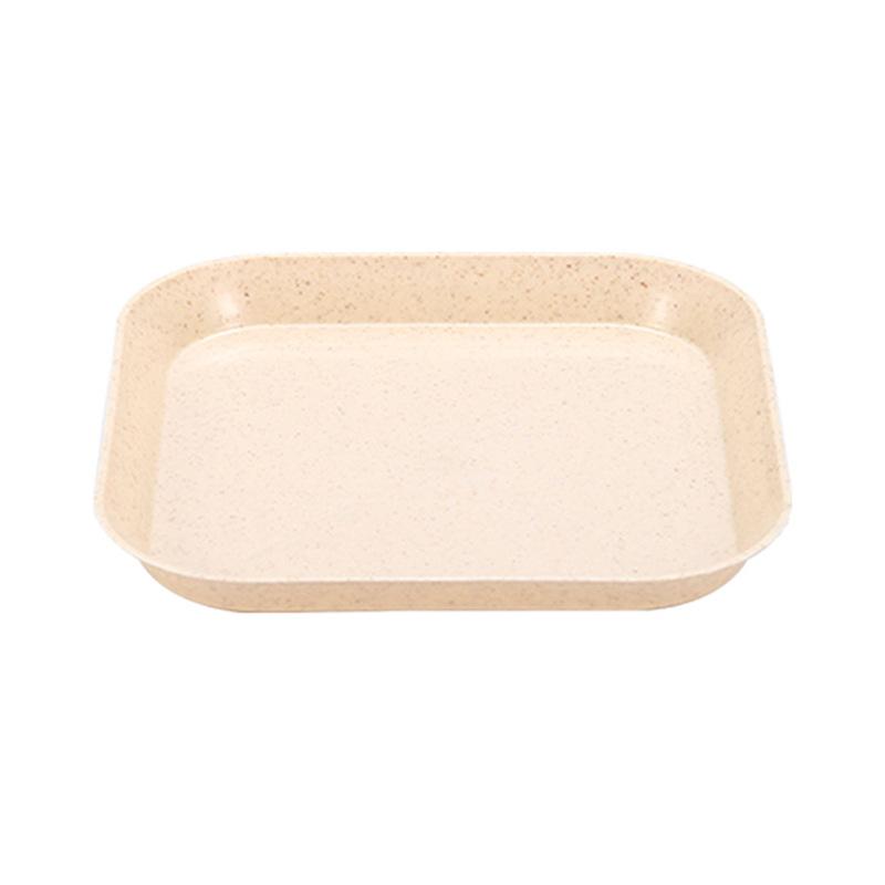 Wheat Straw Bone-spitting Plate Bone-spitting Plate Bone-spitting Square Dried Fruit Fruit Snack Plate Flavoring Plate