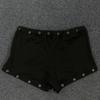 Summer Black Rivet Decoration Personalized Trend Slim Fit Street Fashion Hot Pants