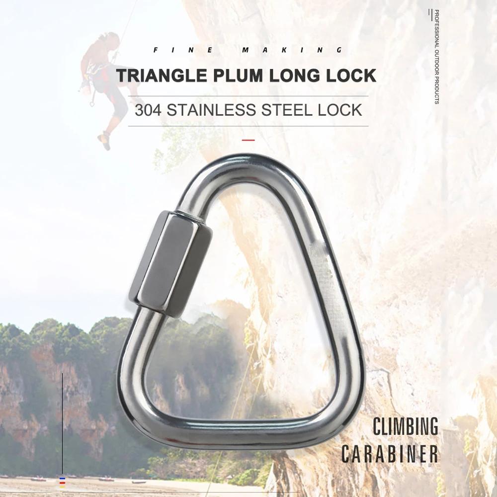 Buckle Mountaineering Snap Clip Fast Hook Triangle Carabiner Climbing Buckle Safety Connection Lock