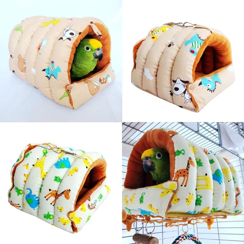 Fashion Pet Bird Parrot Cages Warm Hammock Hut Tent Bed Hanging Cave for Sleeping Small Bird Cage Accessories Bird House
