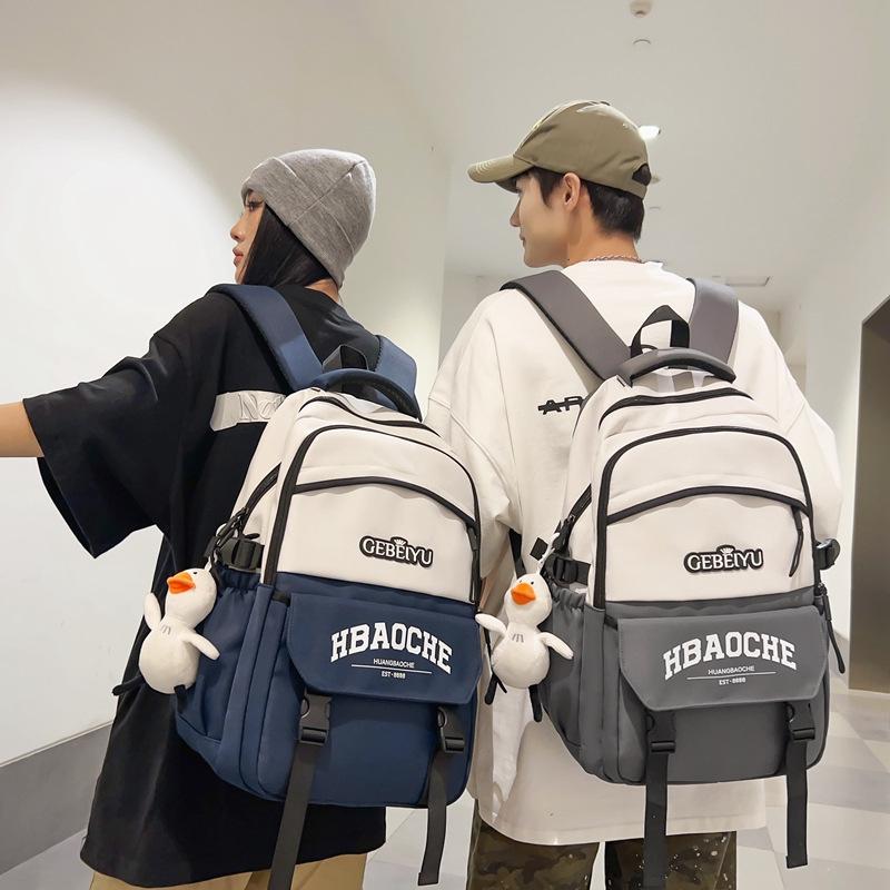 Junior high school alphabet student schoolbag female light leisure college style large capacity backpack