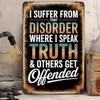 Vintage Sarcastic Metal Wall Sign Distressed Iron Plaque Living Room Decor