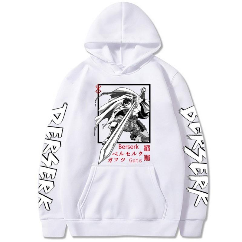 Japanese Animation Berserk Guts Autumn Men's Hoodie Sweatshirt Men Womnen Fashion Design Pullover Men's Fleece Hoodies