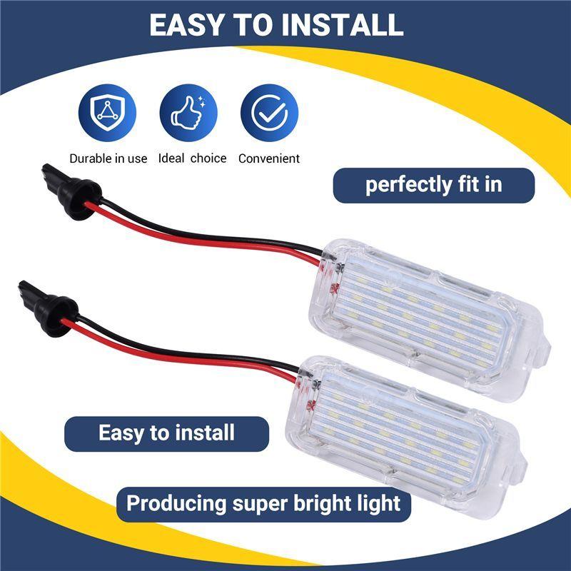 Precise Car LED License Plate Light For Jaguar XF X250 XJ X351