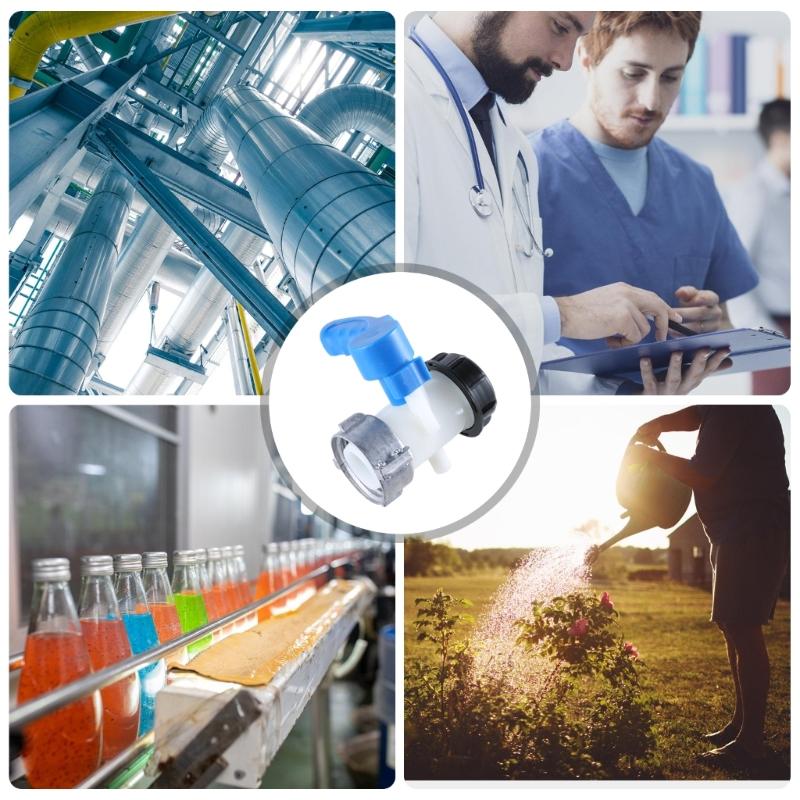 1000L IBC Tanks Container Outlet Control Valves DN40 62mm Coarse Thread IBC Water Tanks Butterfly Valves Switches Enduring