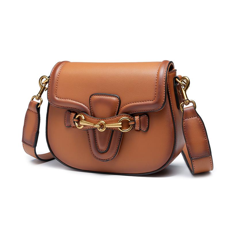 Fashion saddle leather luxury women's designer crossbody bags for women messenger bag