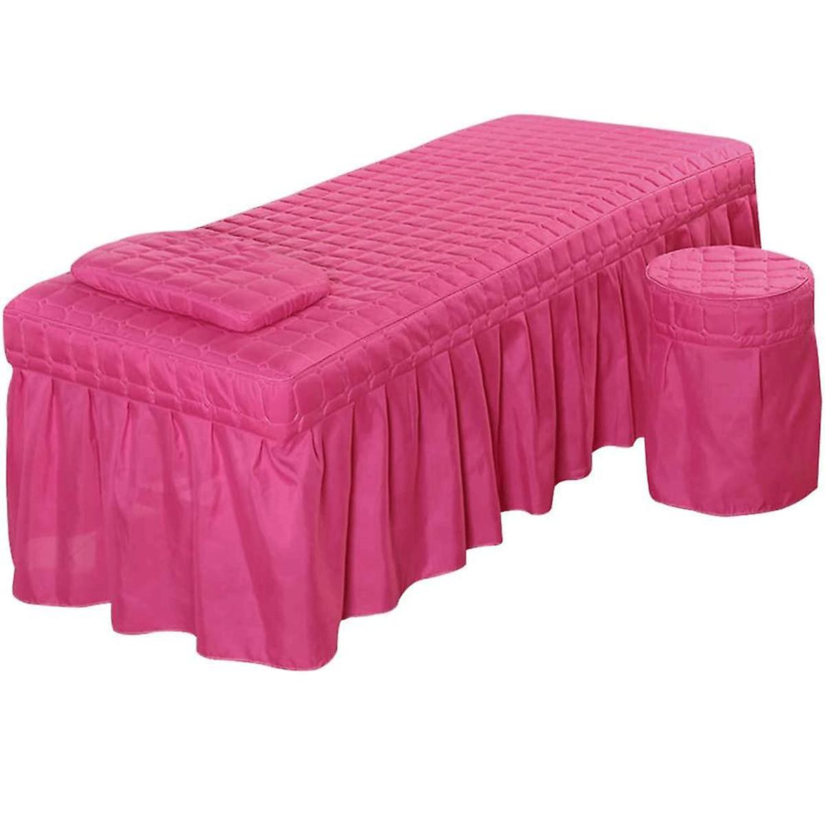 

Однотонний масажний стіл Спідниця Наволочка Накидка на табурет Краса обличчя Постільна білизна Комплект постільної білизни червоний