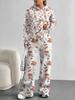 European And American Autumn And Winter Casual Long-Sleeved Suit Women'S Hooded Sweater Trousers Two-Piece Set Retro Elements