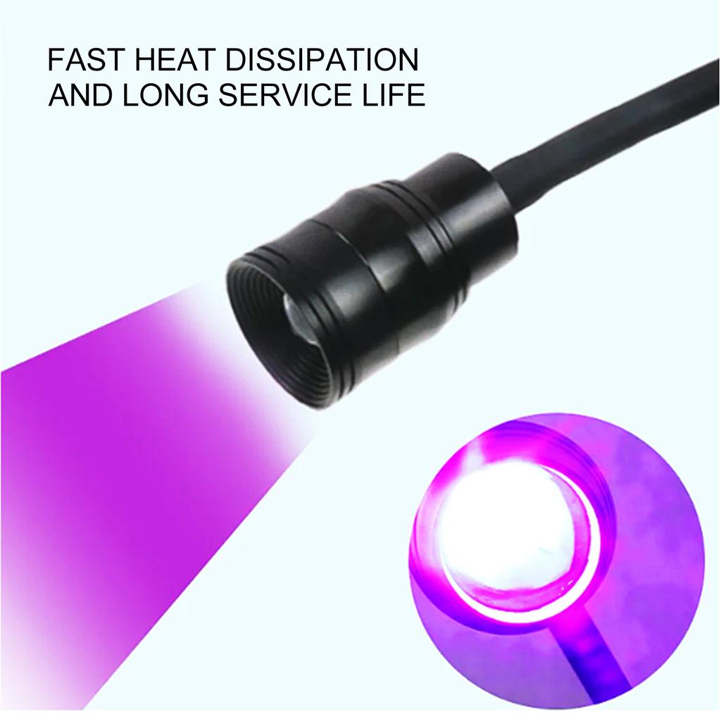 Light Gooseneck UV Lamp Table Clamp UV Lamp 10W Portable Fast Curing Flexible Nail Dryer with Gooseneck Clamp UV LED Desk Light