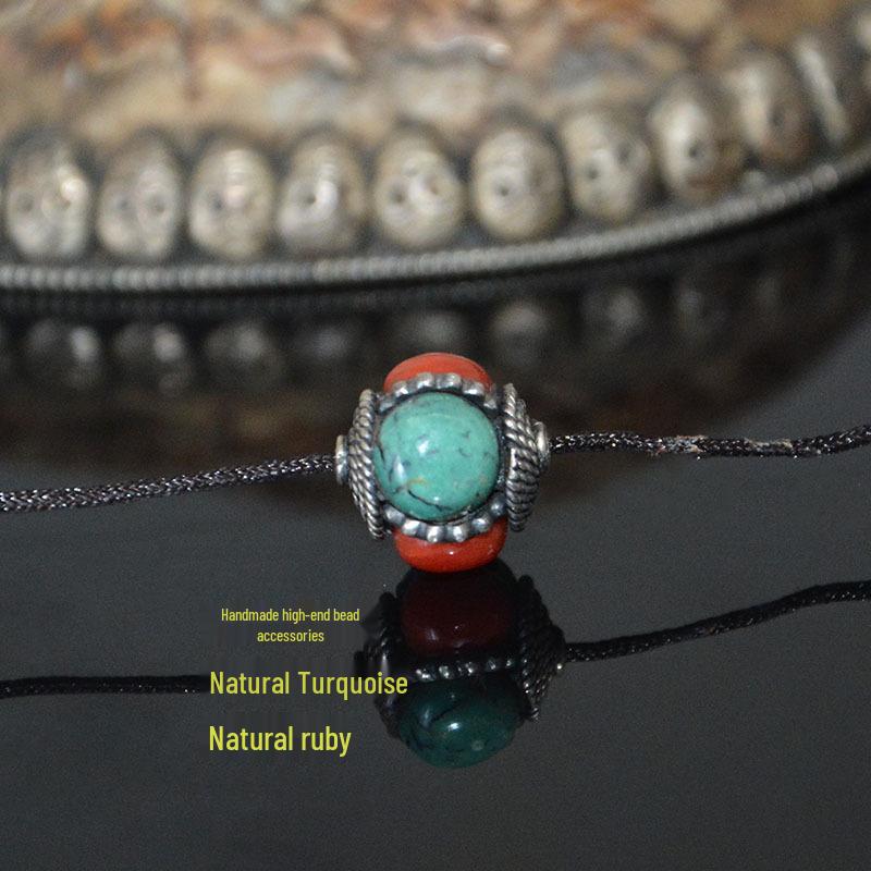 Turquoise & Red Coral Pumpkin Beads - High-Quality Spacer Accessories for Bracelets & Necklaces