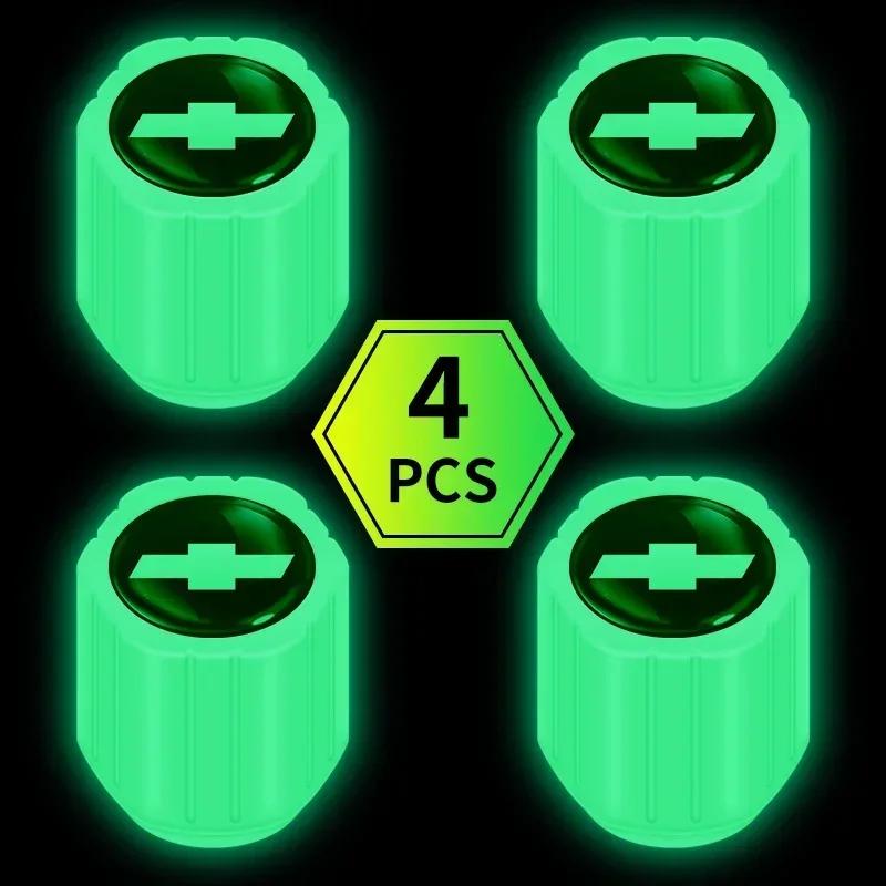 

4Pcs Fluorescent Green Car Wheel Tire Valves Caps Luminous Valve Dust Covers For Chevrolet Cruze Captiva Sail Corsa Aveo