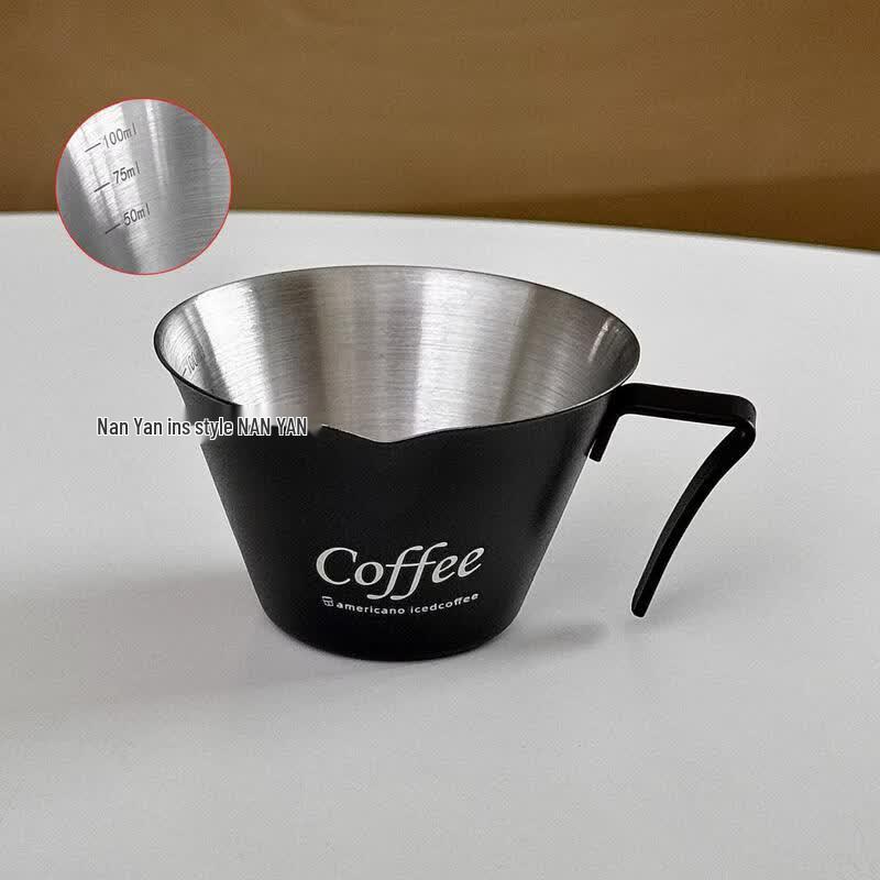 Qiwei 304 Stainless Steel Espresso Measuring Cup with Scale