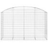 VidaXL Arched Gabion Basket Gabion Cage Gabion Wall Stone Basket Gabion for Stone Garden Patio Outdoor 153476
