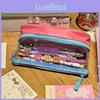 Simple Dual Layer Transparent Pencil Case With Large Capacity For Students And Office Supplies