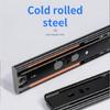 1Pair Soft Close Drawer Track Rail Hydraulic Damping Buffer Cold Rolled Steel Cabinet Drawer Track Slide Hardware