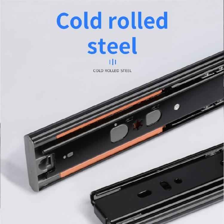 1Pair Soft Close Drawer Track Rail Hydraulic Damping Buffer Cold Rolled Steel Cabinet Drawer Track Slide Hardware