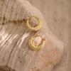 Geometric Hammered Stainless Steel Stud Earrings: Fashionable, Versatile Ear Jewelry