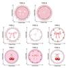 10pcs 7Inch Size Disposable Tableware Pink Color Birthday Party Decor  Birthday Party