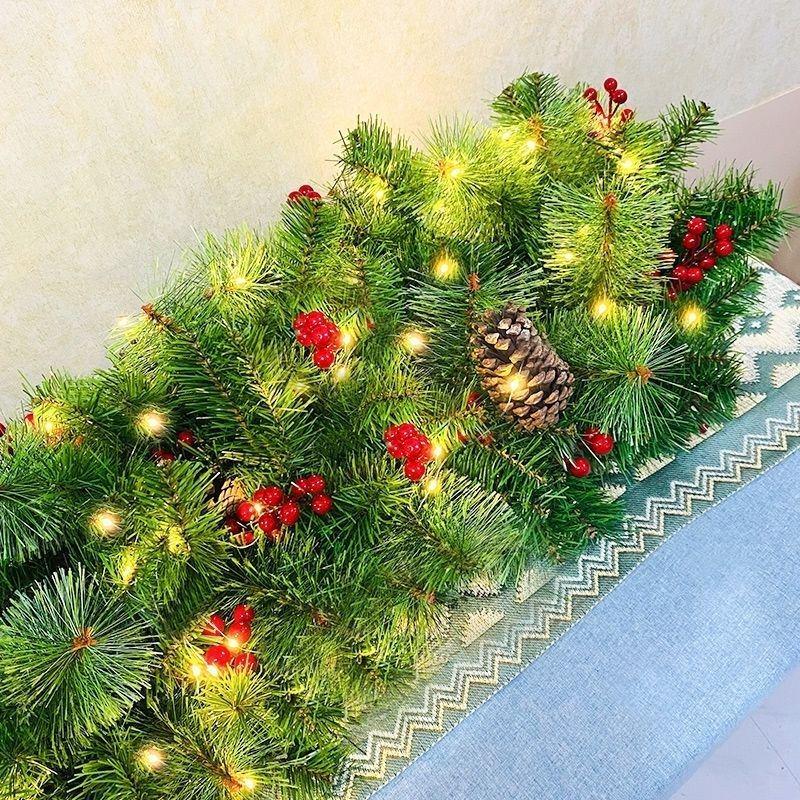 Guirnalda de Navidad de PVC Ignífugo de 2,7 m para Decoración de Ventanas y Techos