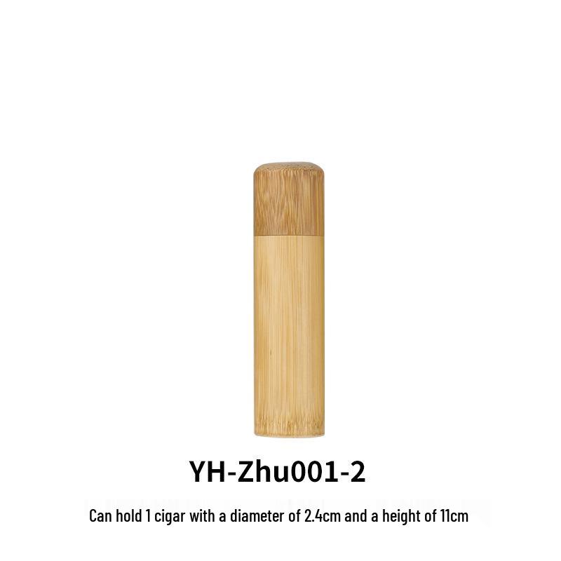 Portable Bamboo Cigar Humidor: Carbonized Tube, Moisture-Proof, Travel-Ready Storage Box