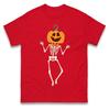 Pumpkin Skeleton Halloween Mens T Shirt Womens Tops Teess