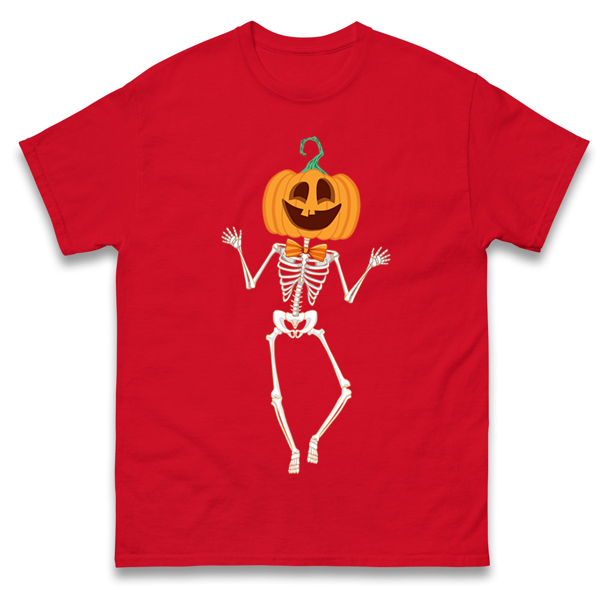 Pumpkin Skeleton Halloween Mens T Shirt Womens Tops Teess M