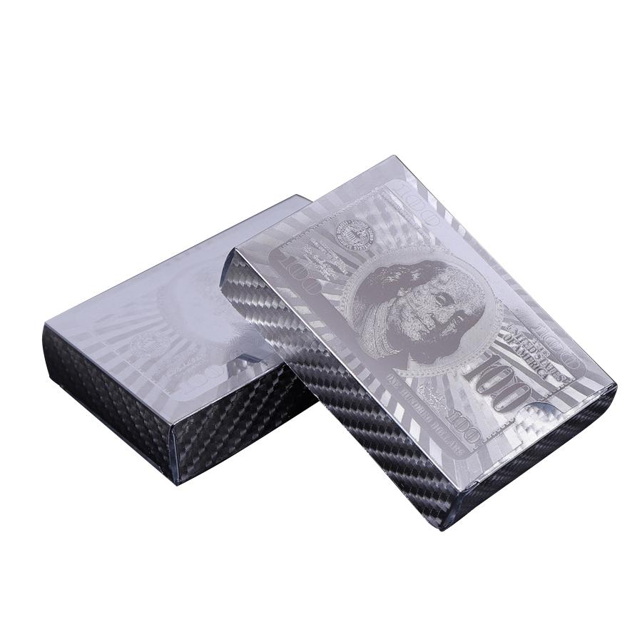 Golden Playing Entertain Cards Durable Waterproof Cards Gold Foil Pokers Set Magic Cards Plastic Foil Pokers Card Game Props TMZ