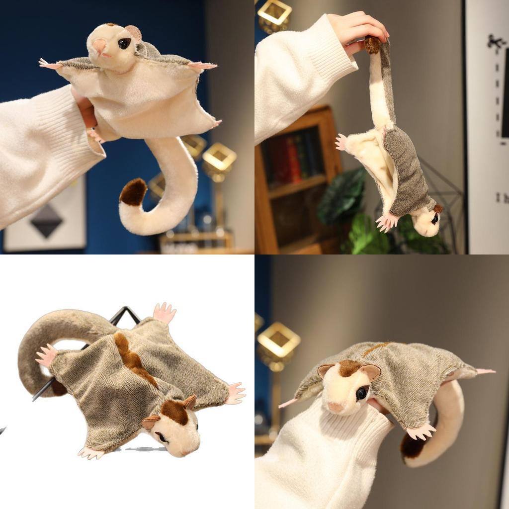 Realistic Sugar Glider Plush Toy With Magnetic Limbs Stuffed Animal Gift For Kids