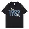 Taylor Swifts 1989 T-Shirts Unisex Damen T-Shirt Geschenk Fans Musikkonzert Kurzarm Unisex Streetwear Kleidung Übergroßes T-Shirt Unisex