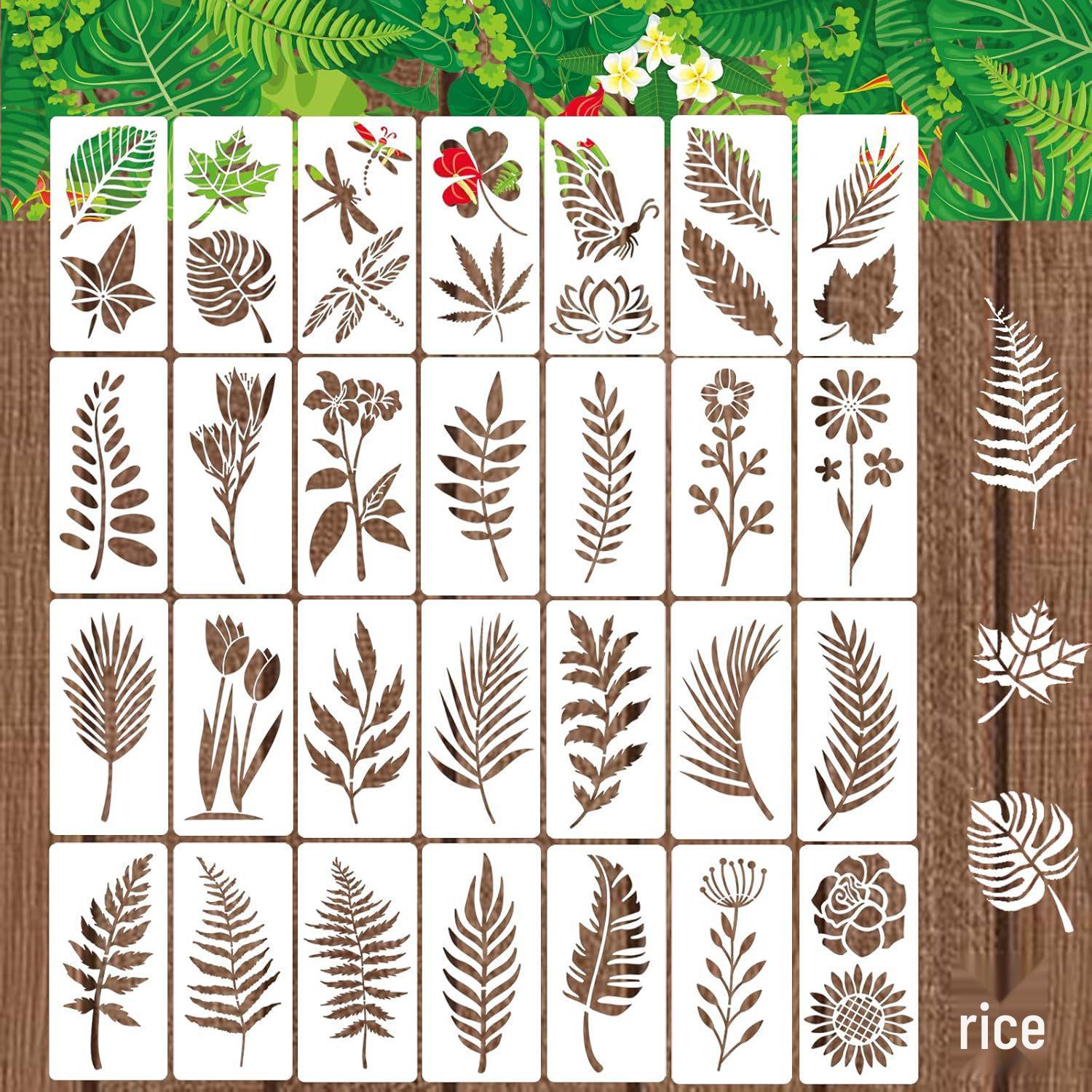 Cross Flower & Grass Hand-Painted Template