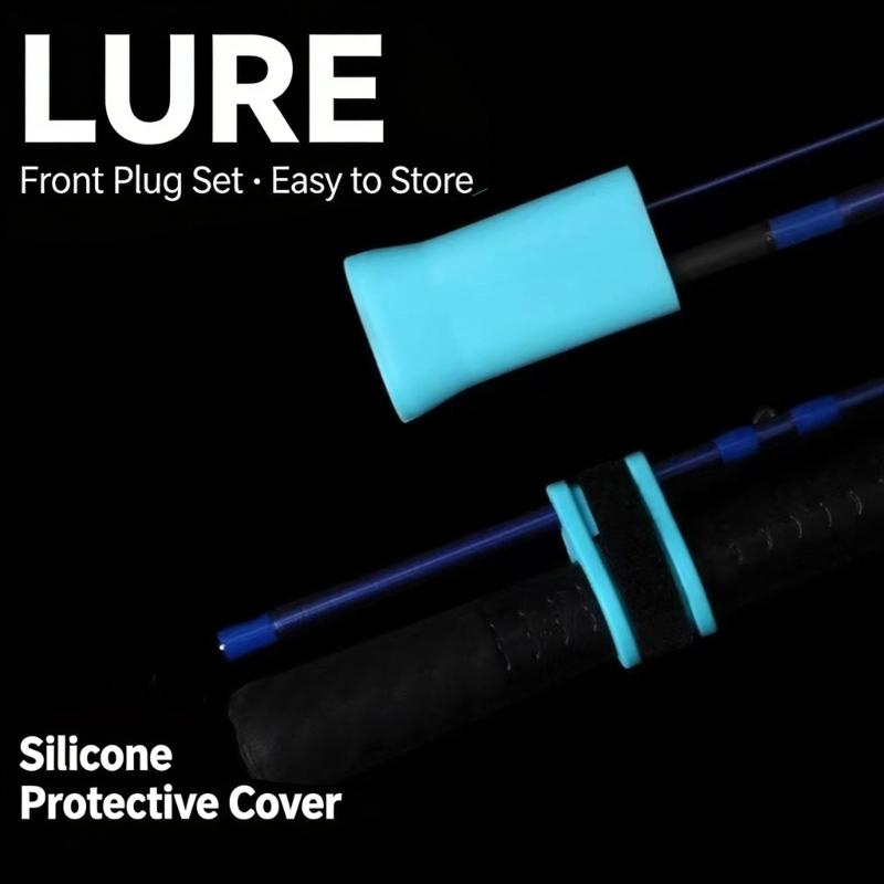 Silicone Fishing Poles Clip Replacement Quick Install Fishing Rod Tip Protective Cover Elastic Protections Rod Cap