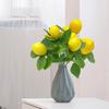 2pcs Simulated Lemon Fruit Branch Bouquet With Green Leaves Artificial Flowers Home Photography Props Flores Artificales Plant