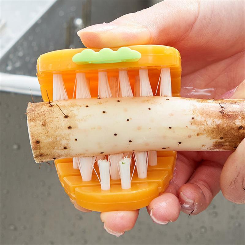 Vegetable Cleaning Tools Fruit Cleaning Brush Flexible Potato Carrot Cucumber Cleaning Brush Kitchen Cleaning Tools Accessories