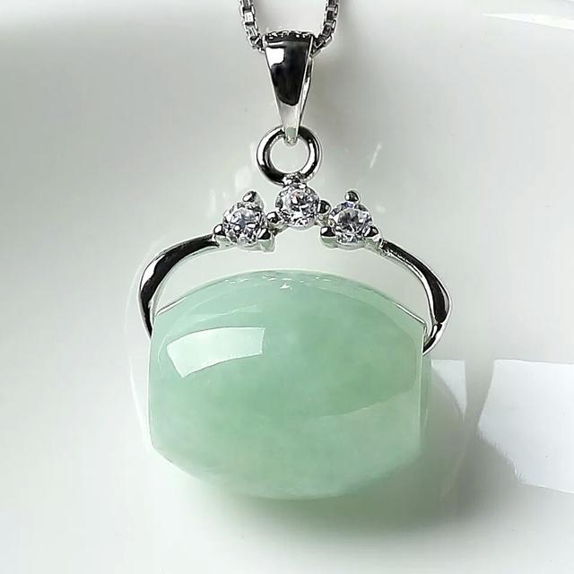 

925 Серебряный натуральный нефрит изумруд 13 мм бусина удачи кулон шарм ювелирные изделия модные аксессуары ручной работы мужской женский амулет подарки 45cm