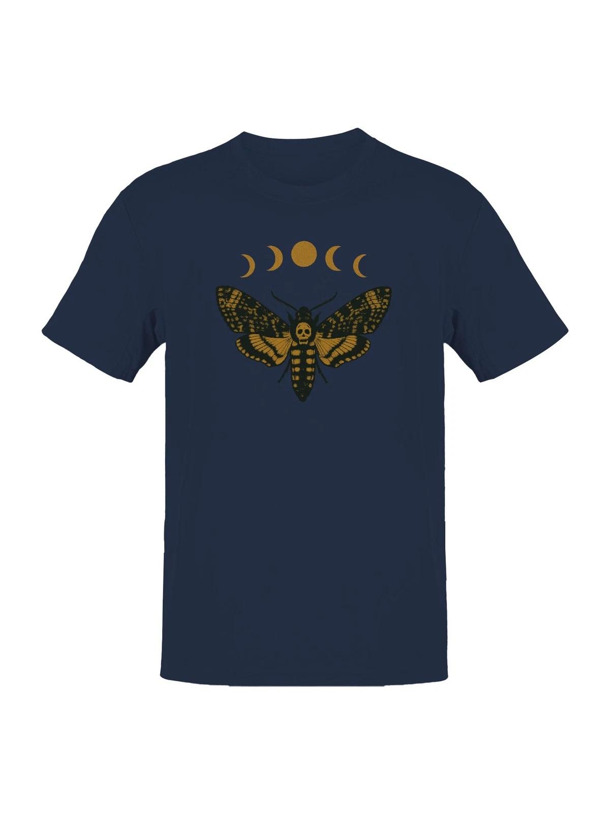 Celestial Moth with Moon Phases Men s T-shirt S