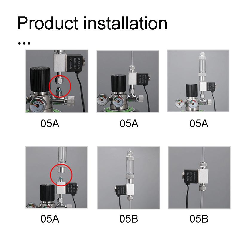 1PC Aquarium Magnetventil CO2 System Regler Aquarium Zubehör Elektrische Niedrigen Temperatur Magnetventil Für Aquarium DC12V