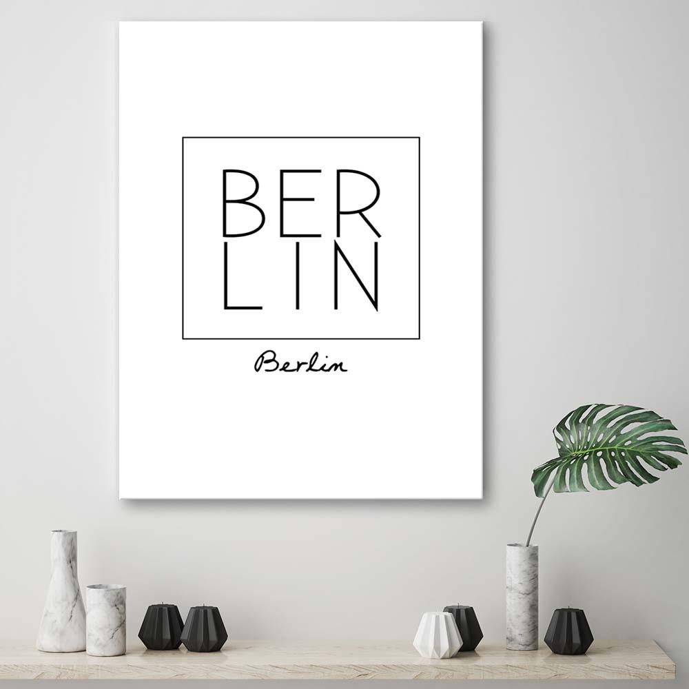 Canvas Print, Inscription Berlin