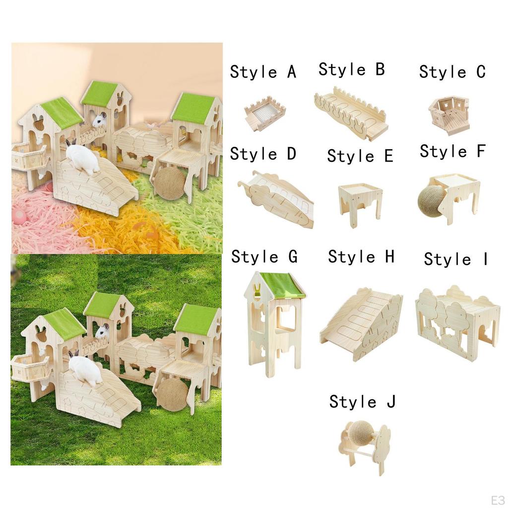 Kaninchenhaus Lebensraumdeko Höhle Zubehör Stabiles Hamsterversteck Kleintiere Aktivitätsspielzeug für Rennmaus