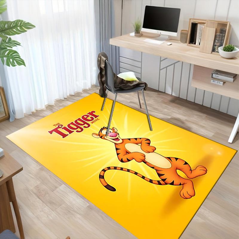 Tigger'S Joyful Adventure Carpet For Playroom Bedroom Living Room Sofa Home Decorkids Game Area Rug Nonslip Floor Mat