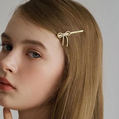 Crystal Ribbon Bobby Pin-S JP-25-038BP