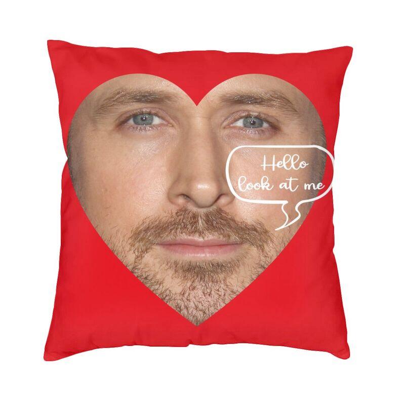 Federa Cuscino Attore Canadese Ryan Gosling 45x45cm Decorazione Casa Stampa 3D Cuscino Decorativo per Auto Due Lati