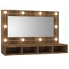 Spiegelschrank Mit LED, Wandhängender Make-up-Spiegel, 90x31,5x62 Cm