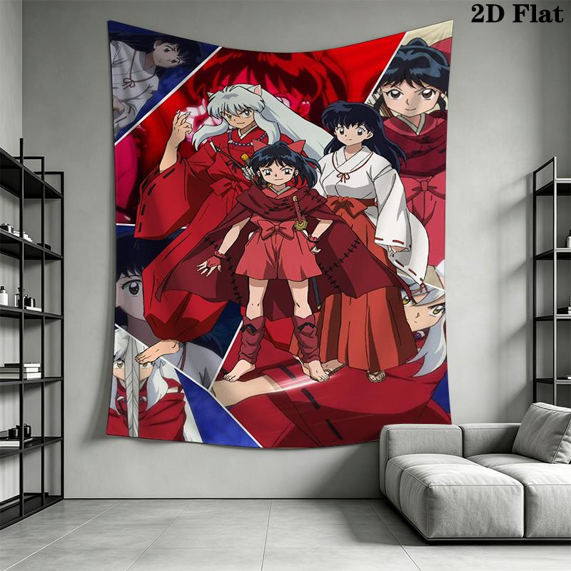 Inuyasha Complete Series Tapestry Background Cloth Fashion Print Soft Wall Covering Decoration Home Decor
