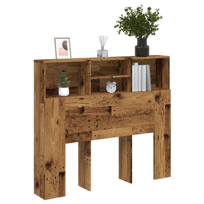 VidaXL Armoire de tête de lit vieux bois 120x19x103,5 cm 856866