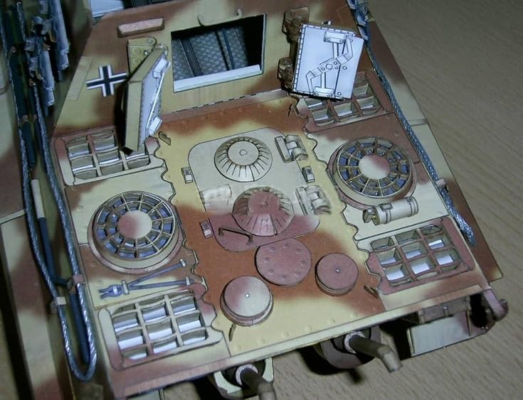 Modèle d'assemblage 3D en papier artisanal, armes militaires mondiales à l'échelle 1/25 (Jagdtiger)