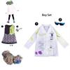 Halloween Mad Scientist Kostüm für Kinder Hochwertiges Cosplay-Set für Jungen und Mädchen