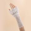 Elegant Long Lace Cuff Embroidery With Ruffles Arm Sleeves Cuffs White Black Fake Cuff Women